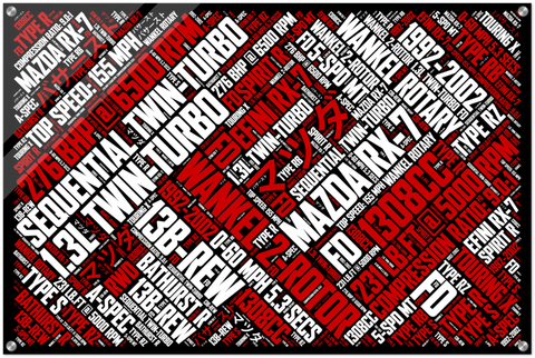 Mazda RX-7 FD  -  Acrylic Print - ChannelsRed.com